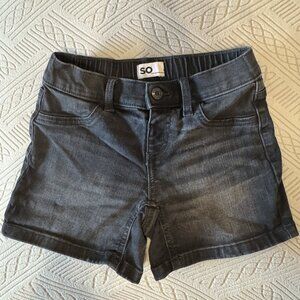 So Girls Denim Shorts Black Size 8